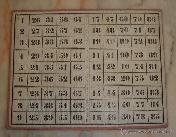 Brettspiele: MUY ANTIGUO CARTON DE LOTERIA