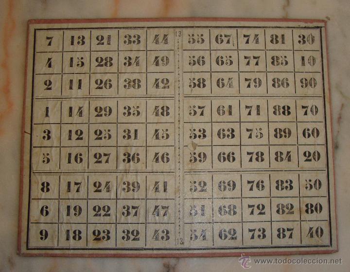 Brettspiele: MUY ANTIGUO CARTON DE LOTERIA
