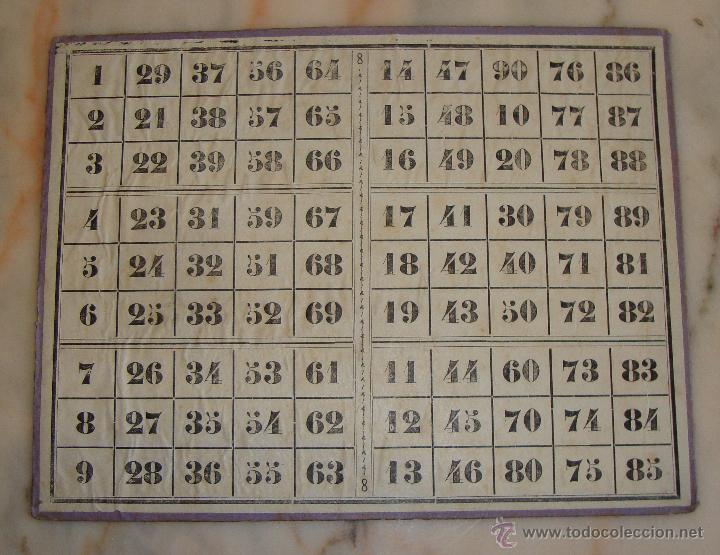 Brettspiele: MUY ANTIGUO CARTON DE LOTERIA