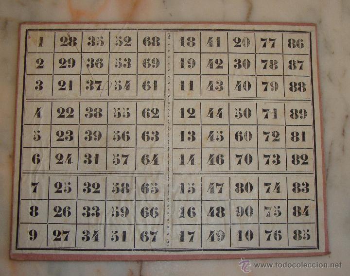 Brettspiele: MUY ANTIGUO CARTON DE LOTERIA