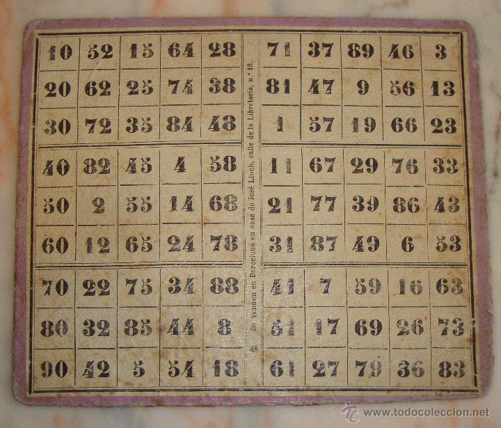 Brettspiele: MUY ANTIGUO CARTON DE LOTERIA