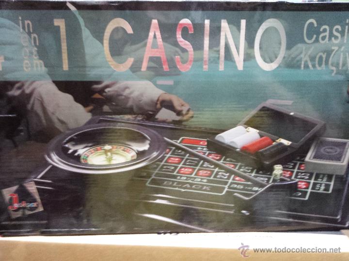 Brettspiele: CASINO 4 EN 1 RULETA-DADOS-BLACKJACK Y POKER NUEVO EN CAJA DE MADERA