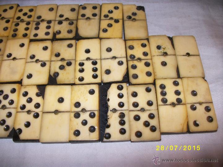 Juegos de mesa: DOMINO NUMERADA EN MARFIL DEL SIGLO PASADO - Foto 5