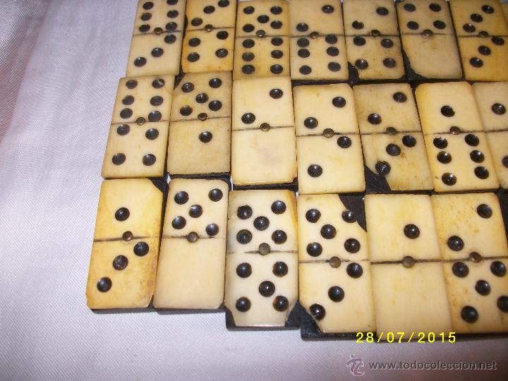 Juegos de mesa: DOMINO NUMERADA EN MARFIL DEL SIGLO PASADO - Foto 6
