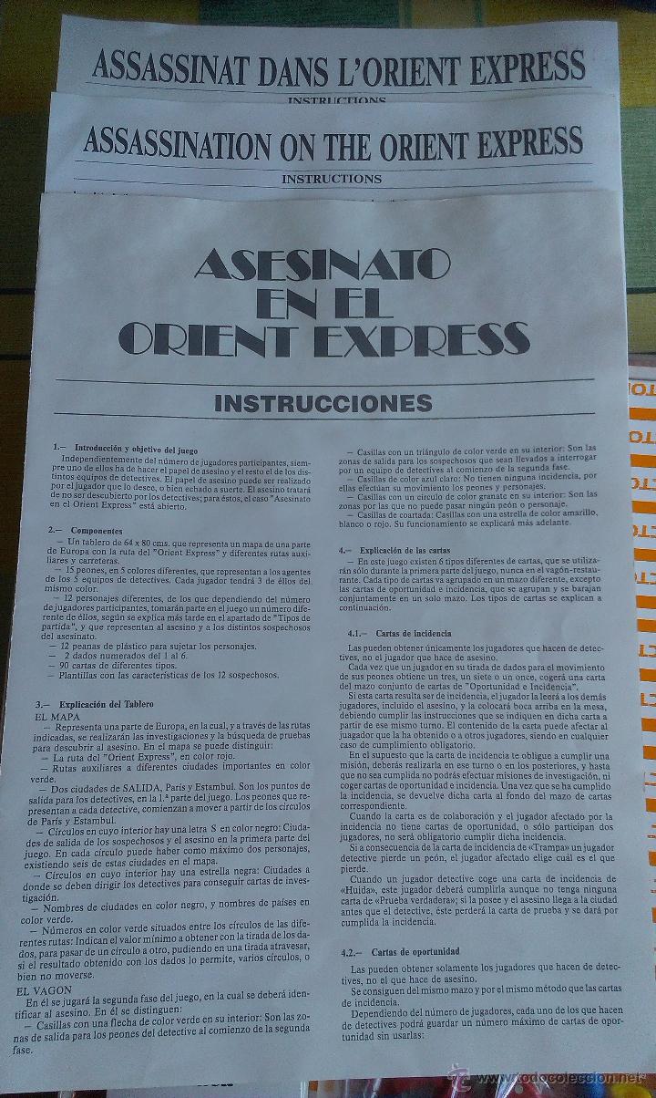 Juegos de mesa: ASESINATO EN EL ORIENT EXPRESS, JUEGO TEMATICO FACTOR GAMES COMPLETO, VERSION IGUAL QUE NAC - Foto 3
