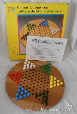 Juegos de mesa: DAMAS CHINAS CON TABLERO DE MADERA MACIZA, DE PAVILION - Foto 1