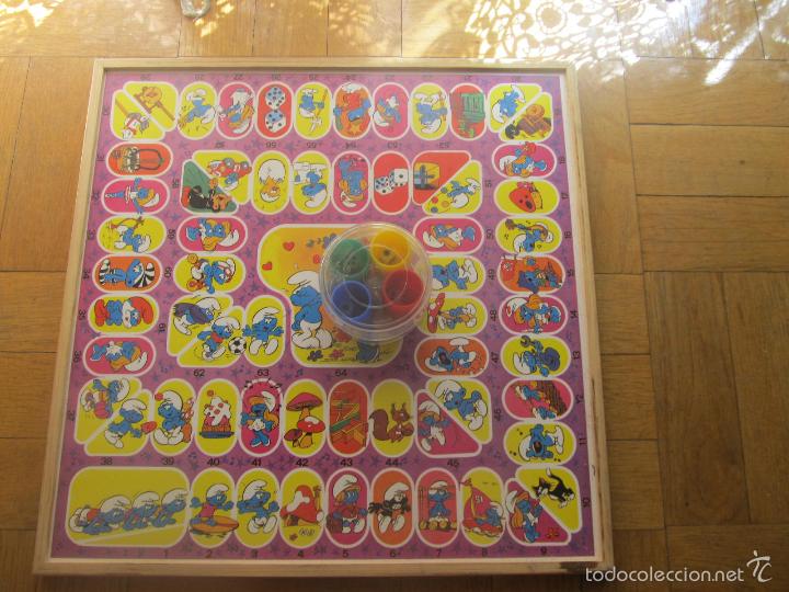 Juegos de mesa: BONITO PARCHEES PARCHIS OCA DE LOS PITUFOS A&Ntilde;OS 80 EL ORIGINAL REF 2 - Foto 1