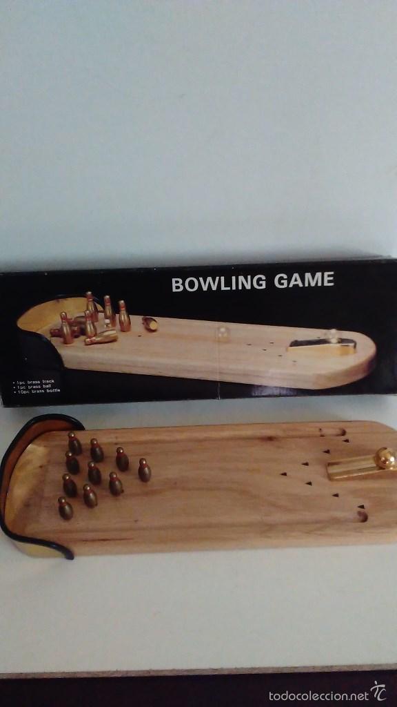 Juegos de mesa: Juego de bolos en bronce y madera - Foto 1