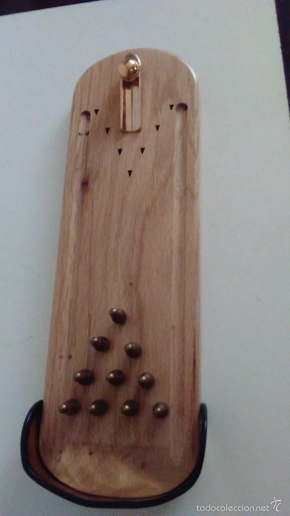Juegos de mesa: Juego de bolos en bronce y madera - Foto 2