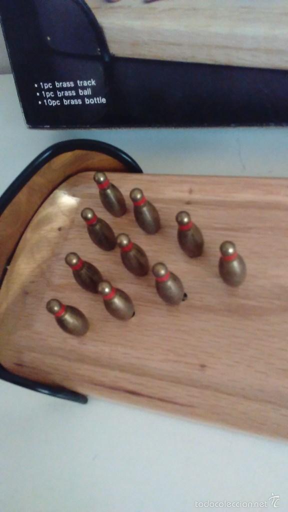 Juegos de mesa: Juego de bolos en bronce y madera - Foto 3