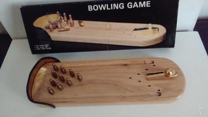 Juegos de mesa: Juego de bolos en bronce y madera - Foto 5