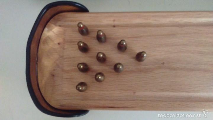 Juegos de mesa: Juego de bolos en bronce y madera - Foto 6