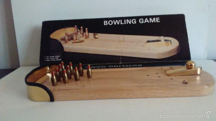 Juegos de mesa: Juego de bolos en bronce y madera - Foto 10