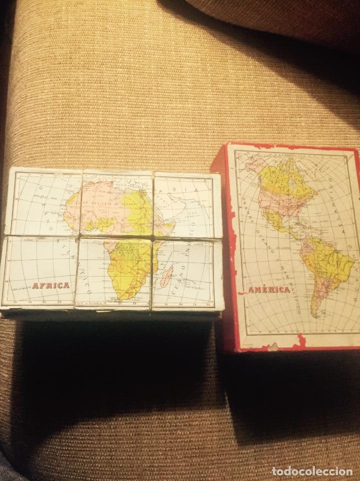 Juegos de mesa: ANTIGUO ROMPECABEZAS CON LOS MAPAS DE LOS CONTINENTES. - Foto 1