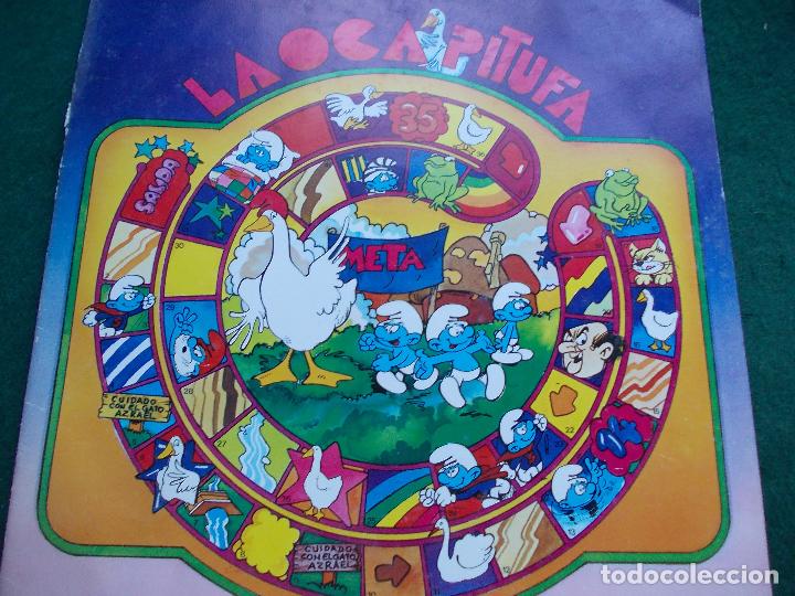 Juegos de mesa: La oca Pitufa ( Ven&iacute;a dentro del disco de los pitufos) - Foto 1