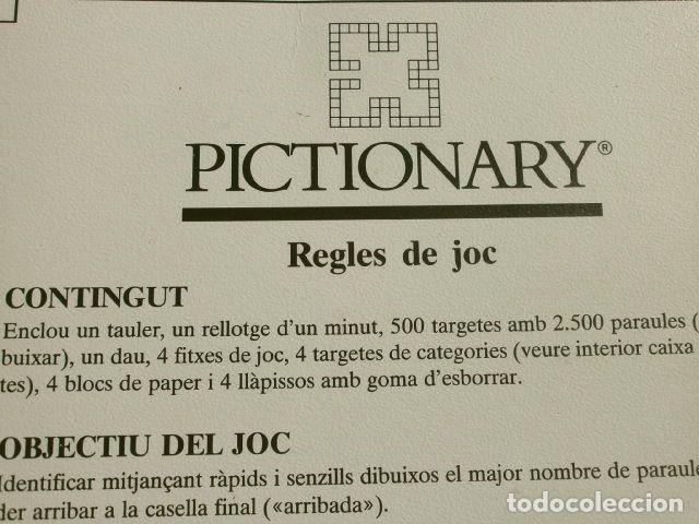 Borradura engañar Pensionista pictionary - regles de joc - cartulina con las - Acheter Jeux de société  anciens sur todocoleccion