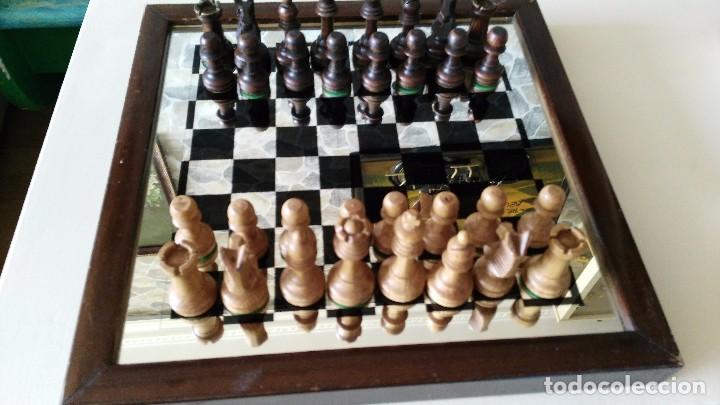 Juegos de mesa: AJEDREZ - madera , cristal con efecto espejo - Foto 1