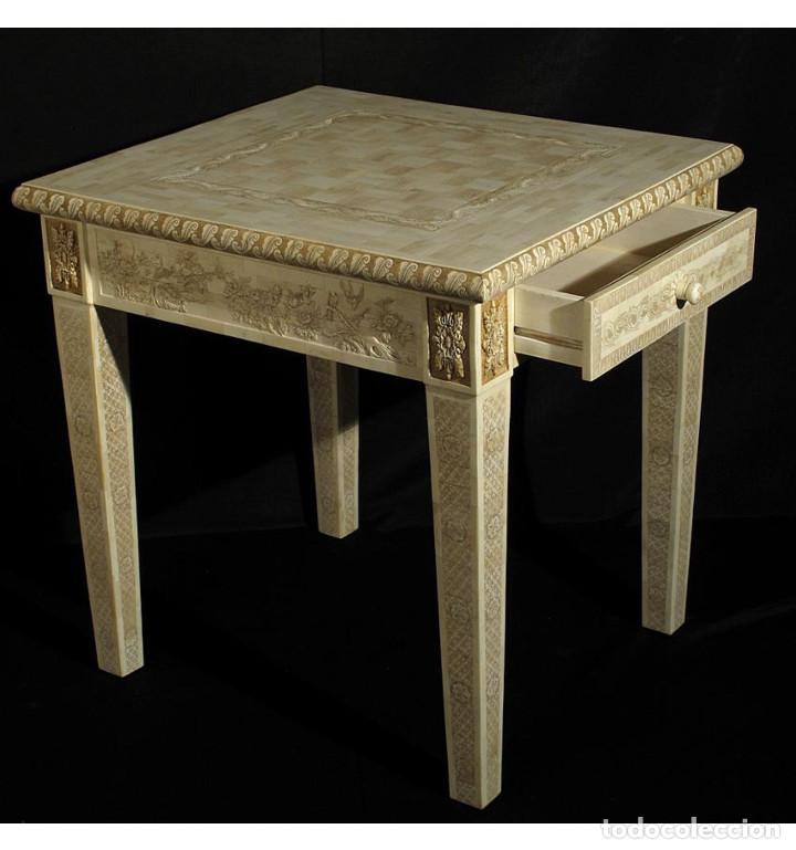 Juegos de mesa: Chess. Mesa de ajedrez artesanal con dos cajones - Foto 2
