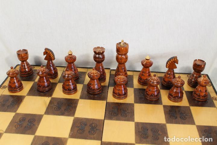 Juegos de mesa: ajedrez grande de madera - Foto 4