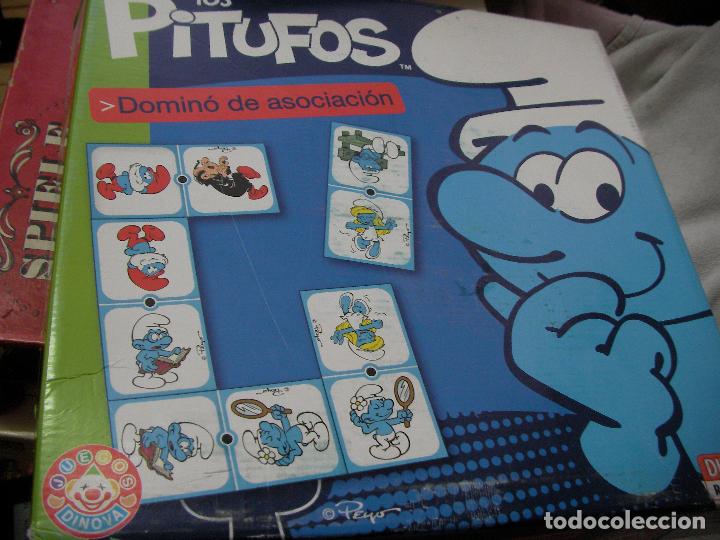 Juegos de mesa: ANTIGUO JUEGO DOMINO - LOS PITUFOS - Foto 1