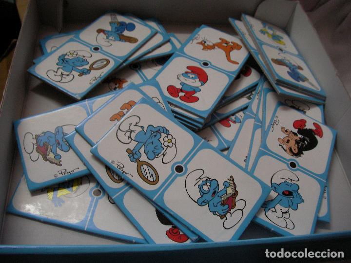 Juegos de mesa: ANTIGUO JUEGO DOMINO - LOS PITUFOS - Foto 2
