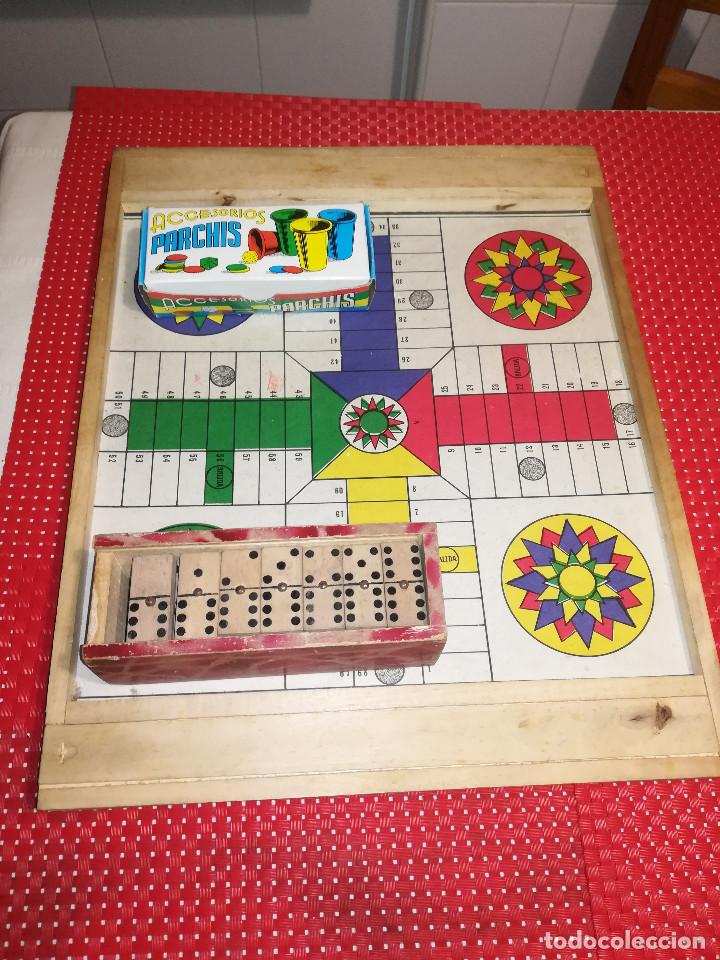 Juego de parchis y damas antiguo más juego de d - Vendido ...