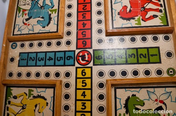 Juegos de mesa: TABLERO DE PARCH&Iacute;S DE MADERA A&Ntilde;OS 20/30 - Foto 7
