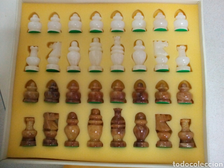 Juegos de mesa: IMPRESIONANTE Y ANTIGUO AJEDREZ DE M&Aacute;RMOL - Foto 3