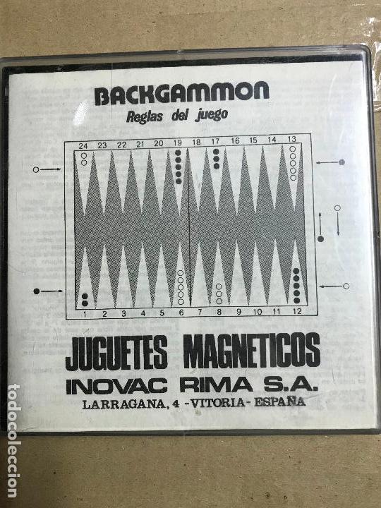 Juegos de mesa: juego de backgammon magn&eacute;tico 15 cm - Foto 2