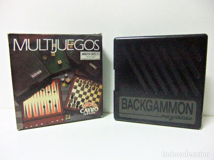 Juegos de mesa: BACKGAMMON - JUGUETES CAYRO REF. 059 - JUEGO MESA MAGN&Eacute;TICO MULTIJUEGOS DADOS CAIRO - Foto 1