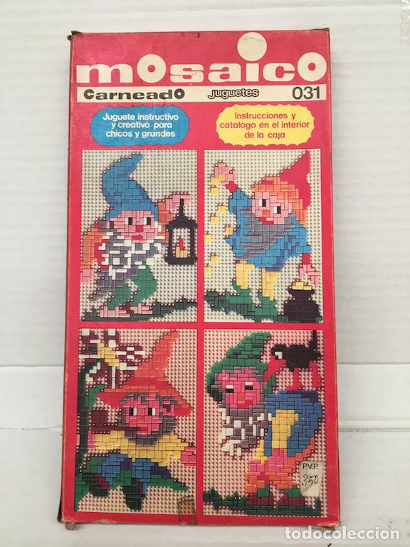 Jeux de table: ANTIGUO JUEGO DE MESA MOSAICO DE CARNEADO AÑOS 70