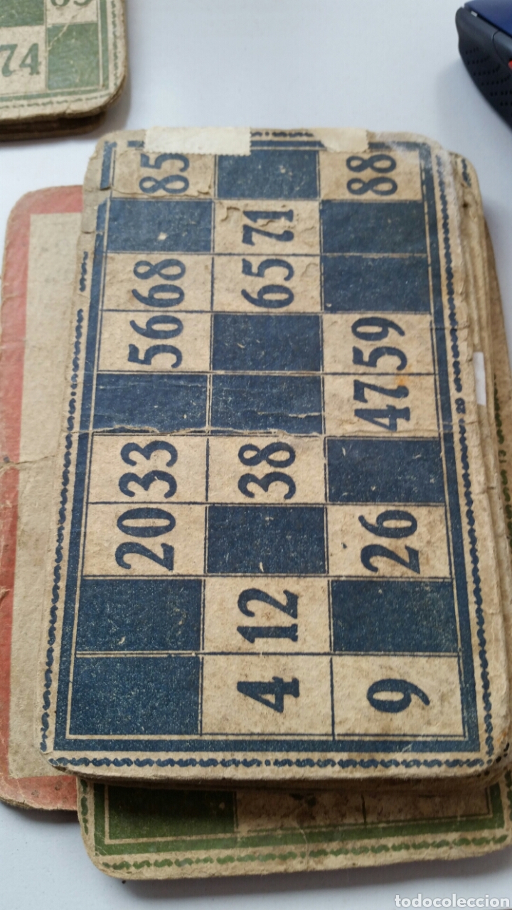 antiguos cartones y fichas bingo años 30 posibl - Comprar ...