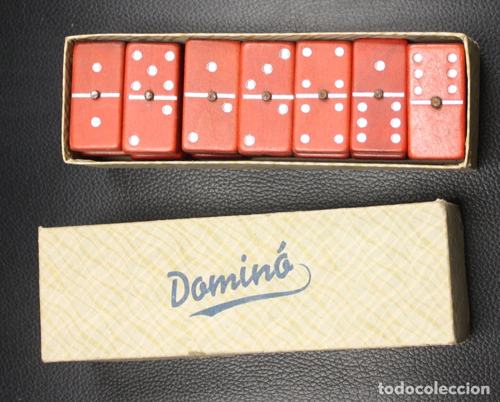 antiguo juego de dominó profesional en su caja - Compra venta en