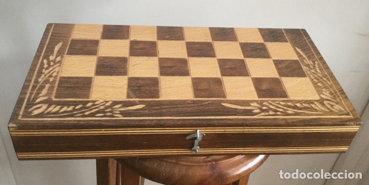 Juegos de mesa: PRECIOSA CAJA DE AJEDREZ, DAMAS Y Backgammon DENTRO DE MADERA - Foto 5