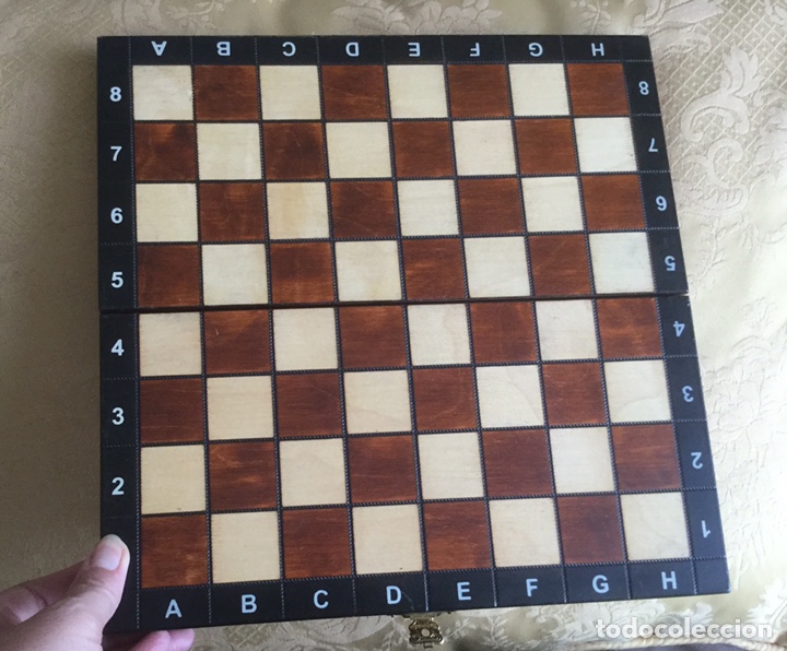 Juegos de mesa: CAJA DE MARQUETERIA PARA DAMAS Y AJEDREZ - Foto 2