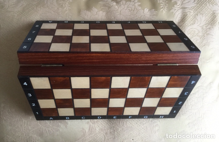 Juegos de mesa: CAJA DE MARQUETERIA PARA DAMAS Y AJEDREZ - Foto 6