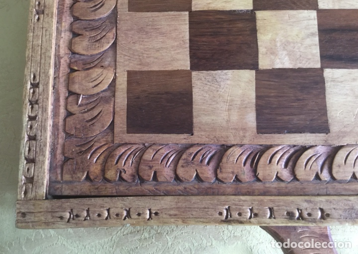 Juegos de mesa: PRECIOSA CAJA DE MARQUETERIA DE BACKGAMMON Y AJEDREZ - Foto 8