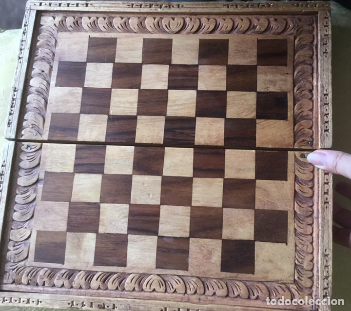 Juegos de mesa: PRECIOSA CAJA DE MARQUETERIA DE BACKGAMMON Y AJEDREZ - Foto 10