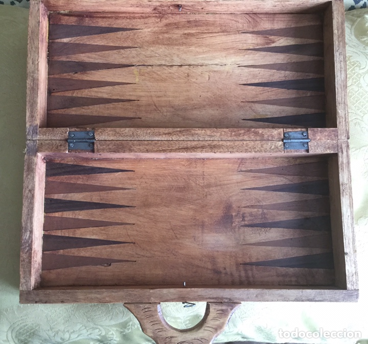Juegos de mesa: PRECIOSA CAJA DE MARQUETERIA DE BACKGAMMON Y AJEDREZ - Foto 15