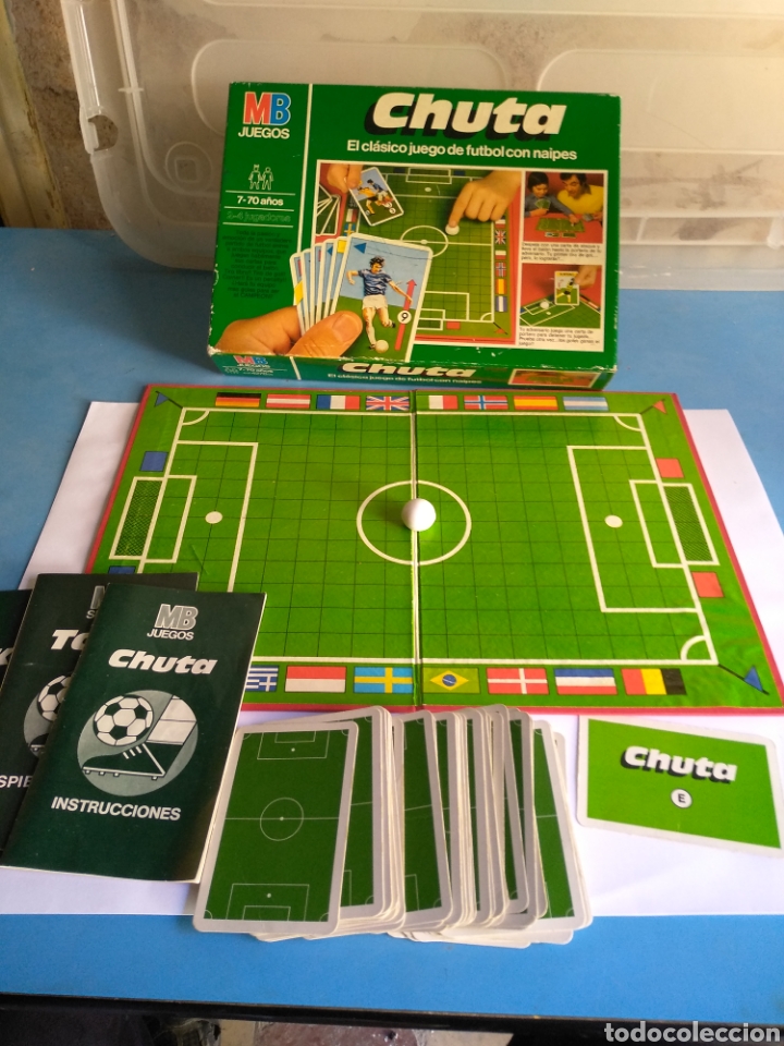 Juegos de mesa: Juego de mesa CHUTA ,el clásico juego de fútbol con naipes MB año 1982 - Foto 2 - 175677419