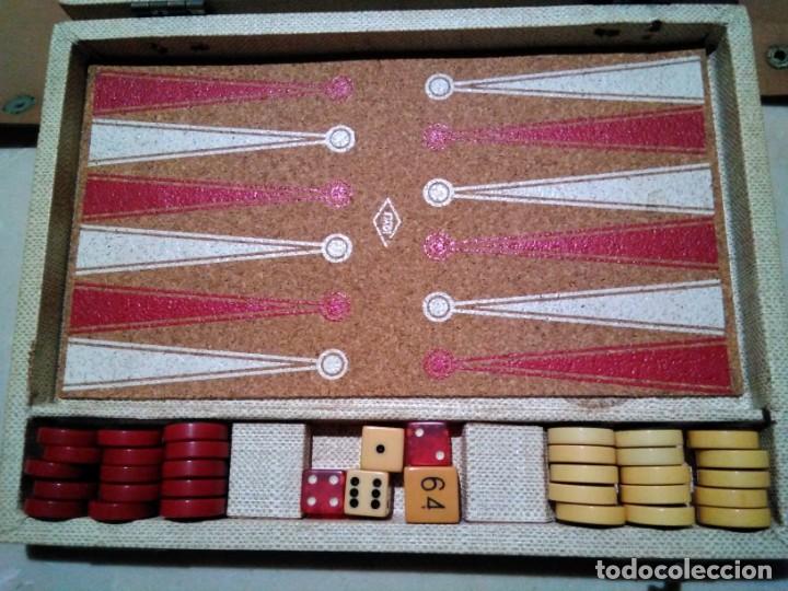 Juegos de mesa: BACKGAMMON magn&eacute;tico con imanes (un cierre sin pestillo.cierra bien) - Foto 3