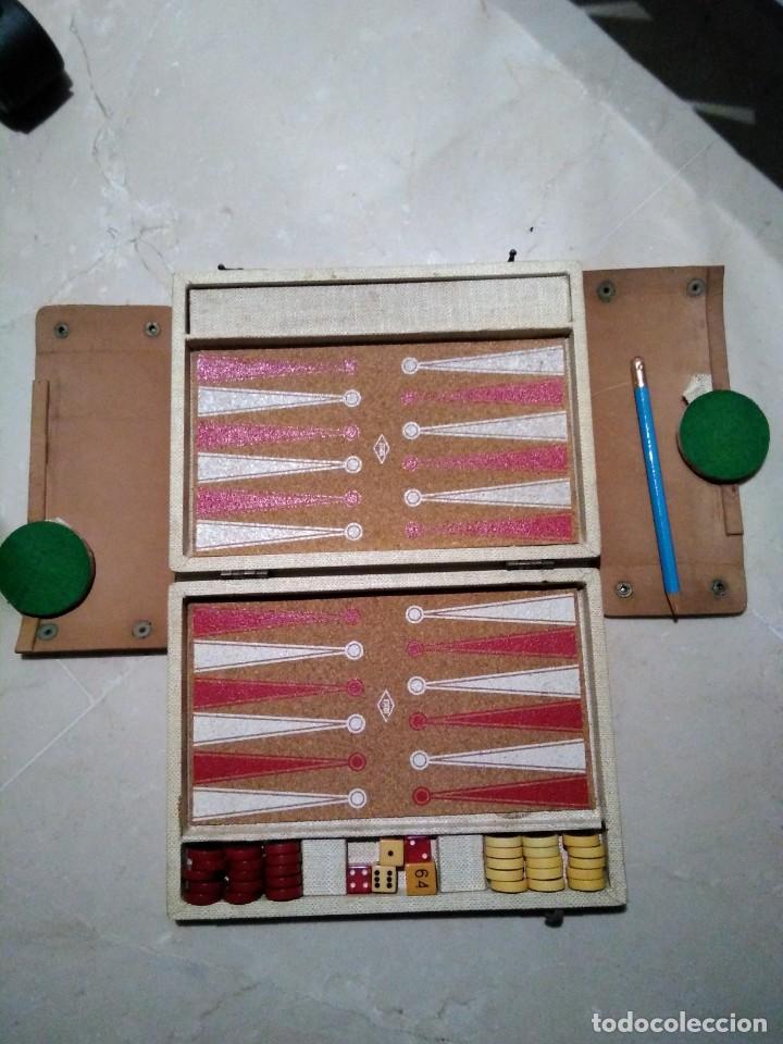 Juegos de mesa: BACKGAMMON magn&eacute;tico con imanes (un cierre sin pestillo.cierra bien) - Foto 4
