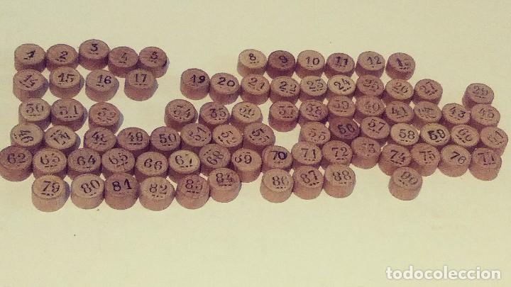 Juegos de mesa: fichas de loteria con numero de madera - Foto 2