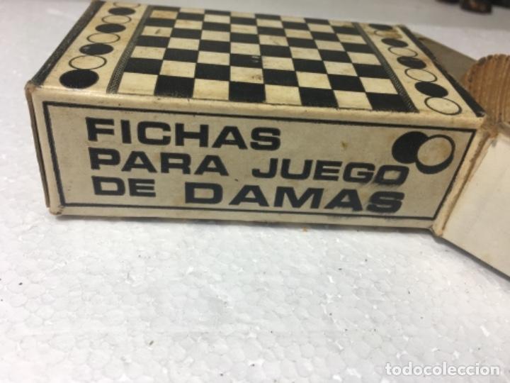 Juegos de mesa: Original Antiguo juego de damas en madera - Foto 3