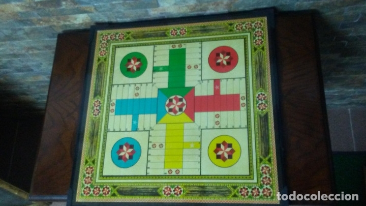 Juegos de mesa: ANTIGUO TABLERO JUEGO DE LA OCA PARCH&Iacute;S - Foto 9