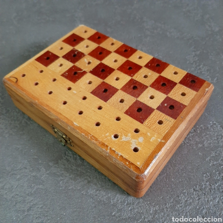 Juegos de mesa: Antiguo juego de ajedrez de viaje - Foto 3