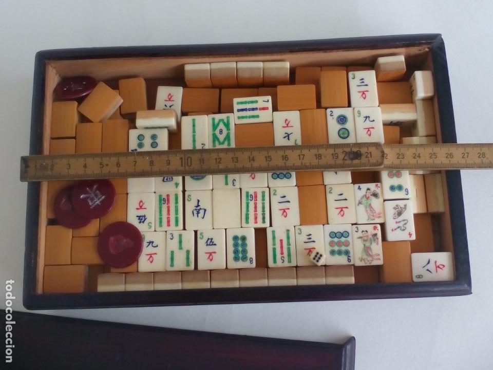 antiguo juego de mesa chino mah-jong mahjong fi - Comprar ...
