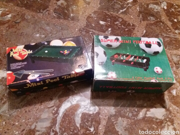 Juegos de mesa: Lote futbolin y billar mini - Foto 1
