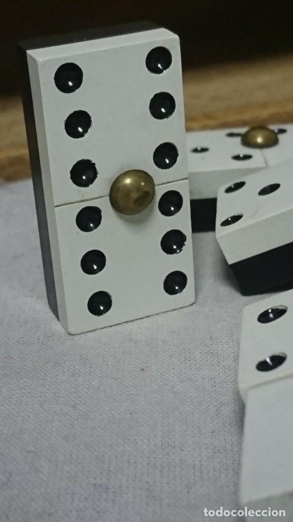 Juegos de mesa: ANTIGUO DOMINO EN CAJA DE MADERA - Foto 3