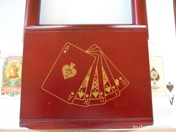 Juegos de mesa: ESTUCHE DE MADERA 2 BARAJAS DE POKER - Foto 3